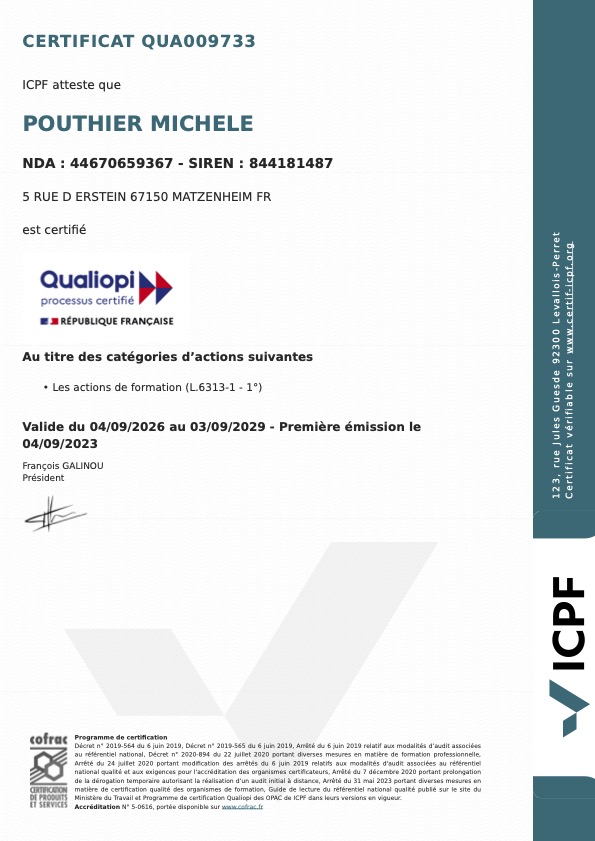 Certification Qualiopi